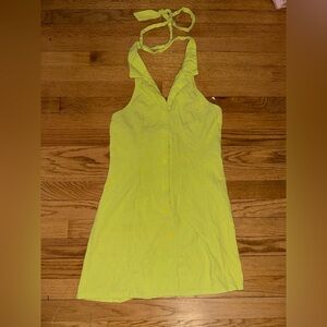 Lime Green Halter Dress